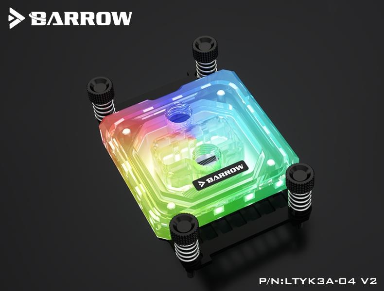 Barrow Acrylic Micro Jet CPU Waterblock, LRC 2.0 RGB, AMD AM4, AM5 - Black