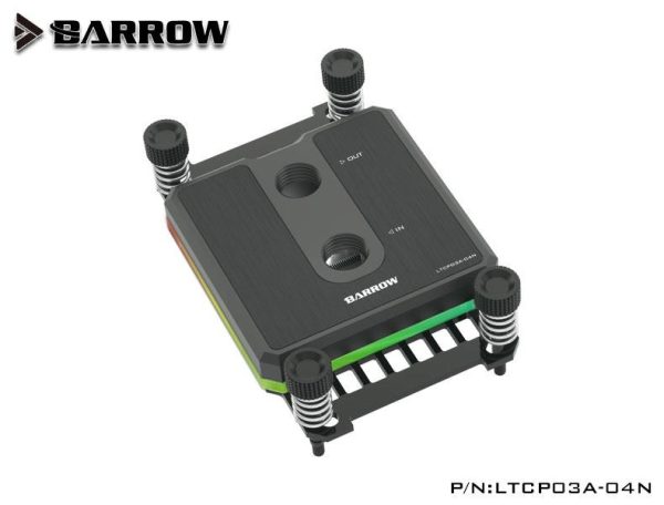Barrow Composite Edition Micro Jet CPU Waterblock, LRC 2.0 RGB, AMD AM4, AM5 – Black