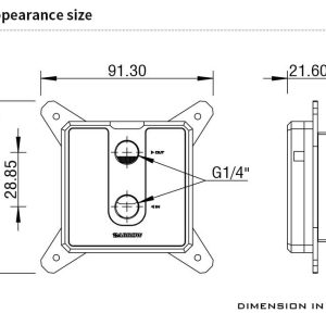 Barrow Composite Edition Micro Jet CPU Waterblock, LRC 2.0 RGB, INTEL 115x, 1200, 1700 - Black