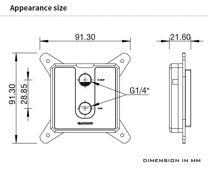Barrow Composite Edition Micro Jet CPU Waterblock, LRC 2.0 RGB, INTEL 115x, 1200, 1700 - Black