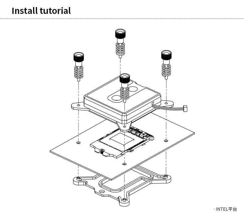 Barrow Composite Edition Micro Jet CPU Waterblock, LRC 2.0 RGB, INTEL 115x, 1200, 1700 - Black