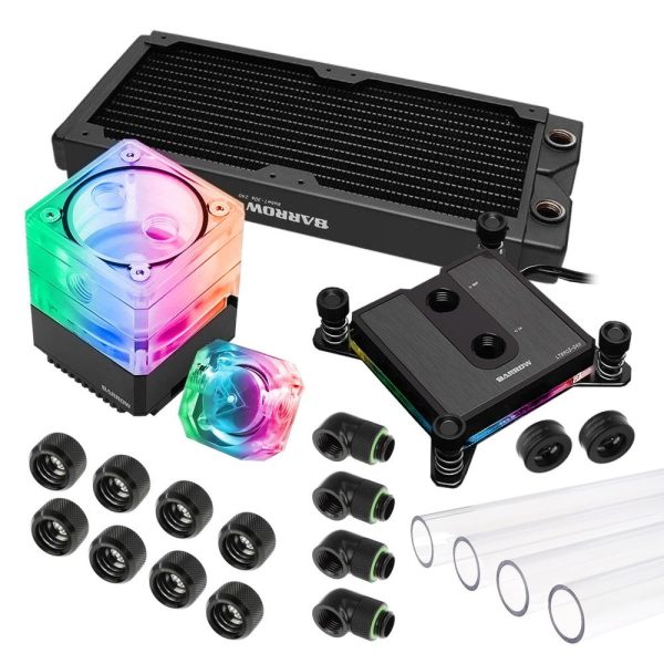 Barrow Composite Micro Jet Series, 240mm RGB Hard Tube Watercooling Kit – INTEL