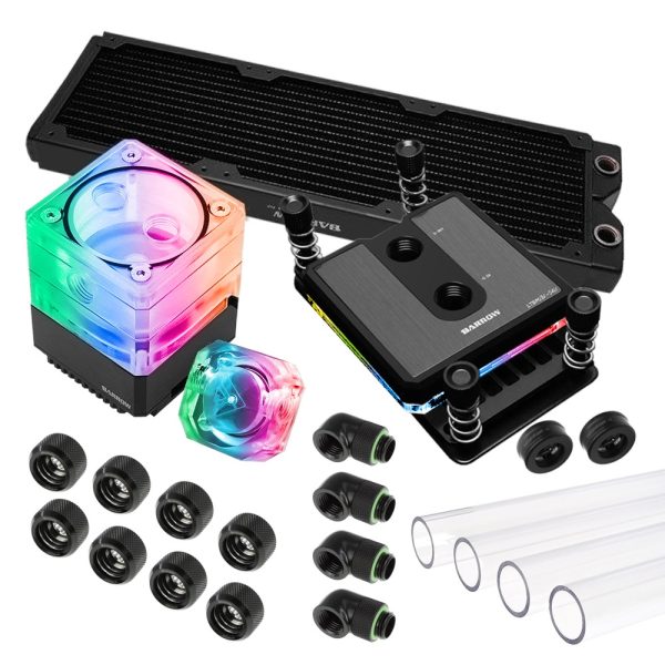 Barrow Composite Micro Jet Series, 360mm RGB Hard Tube Watercooling Kit – AMD