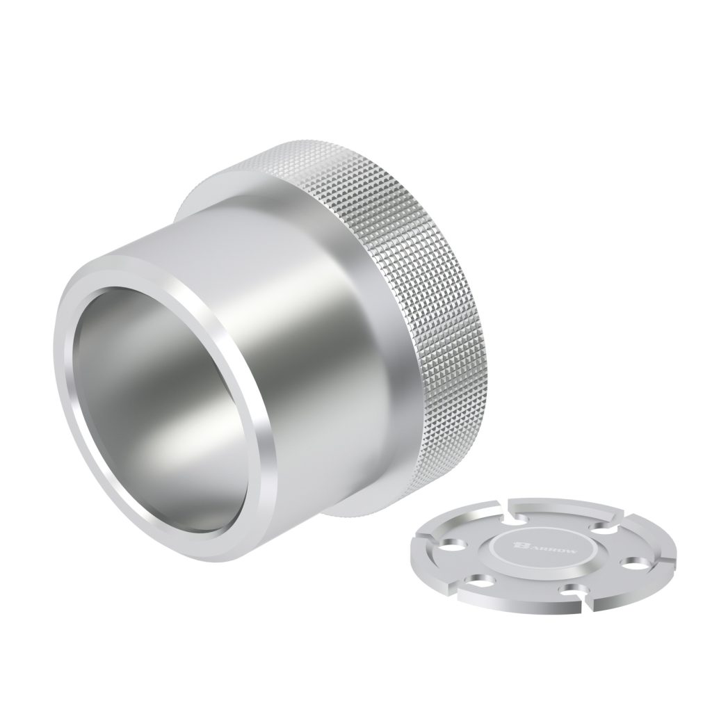 Barrow D5 Pump Mod Kit Screw Ring Top Kit - Silver