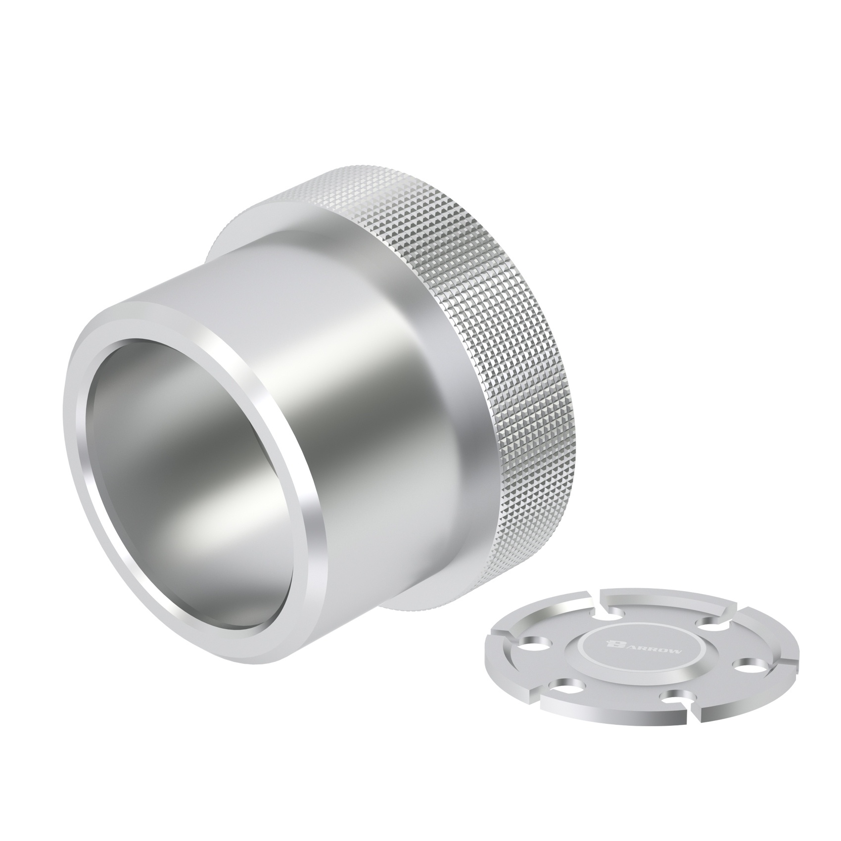 Barrow D5 Pump Mod Kit Screw Ring Top Kit - Silver