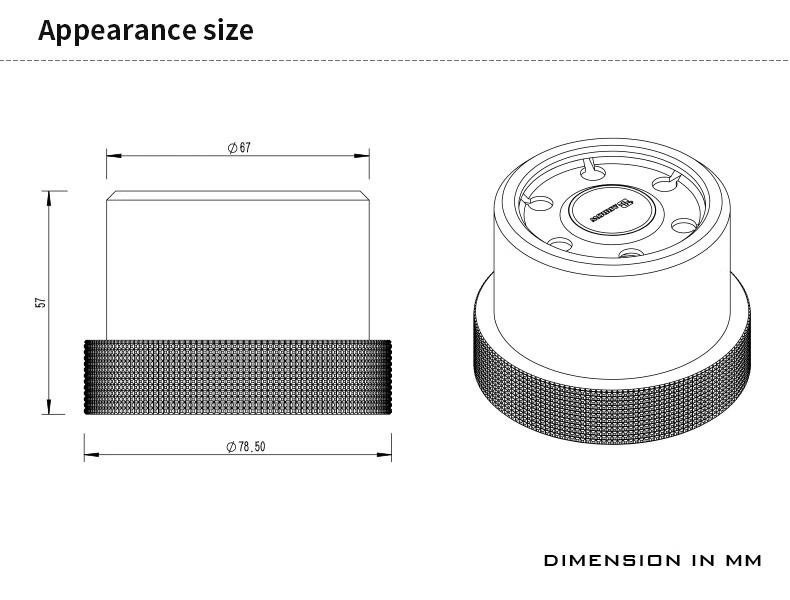 Barrow D5 Pump Mod Kit Screw Ring Top Kit - Silver