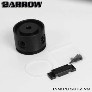 Barrow D5 Round Pump Top and Mount with Reservoir Thread - Black