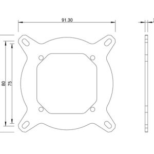 Barrow ENERGY Series (Round) INTEL LGA1700 Support Bracket set - Black
