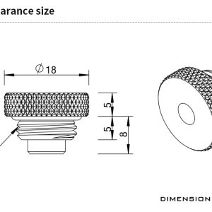 Barrow G1/4 - 10k Temperature Sensor Blank Plug - Shiny Silver
