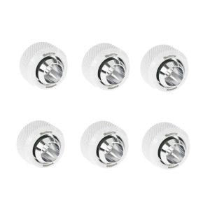 Barrow G1/4 - 13/10mm Flexible Tube Compression Fitting - White (6 Pack) : image 1