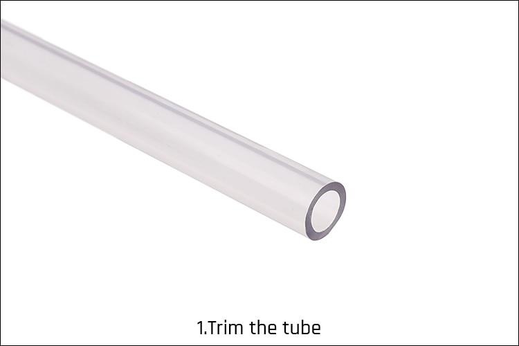 Barrow G1/4 - 14mm OD Anti Off Rubber Seal Hard Tube Compression Fitting - Shiny Silver