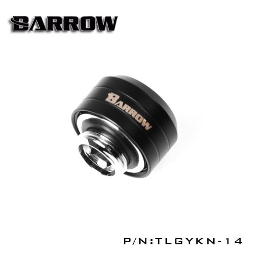 Barrow G1/4 - 14mm OD Twin Seal Hard Tube Compression Fitting (Smooth) - Black (6 Pack) : image 2