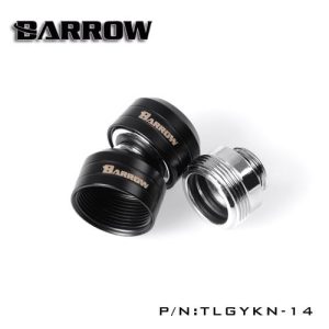 Barrow G1/4 - 14mm OD Twin Seal Hard Tube Compression Fitting (Smooth) - Black (6 Pack) : image 3