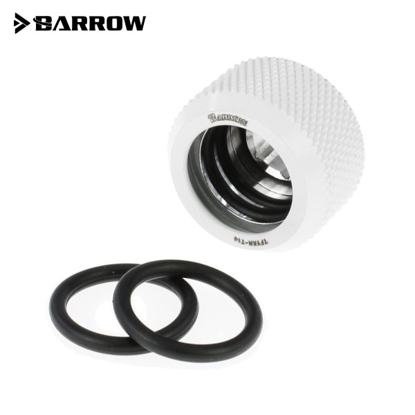 Barrow G1/4 – 14mm OD Twin Seal Hard Tube Compression Fitting – White