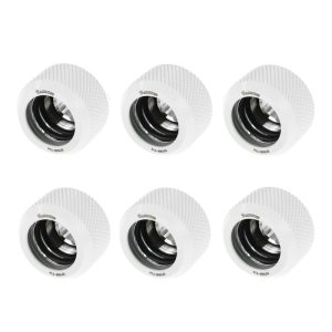 Barrow G1/4 - 14mm OD Twin Seal Hard Tube Compression Fitting - White (6 Pack) : image 1