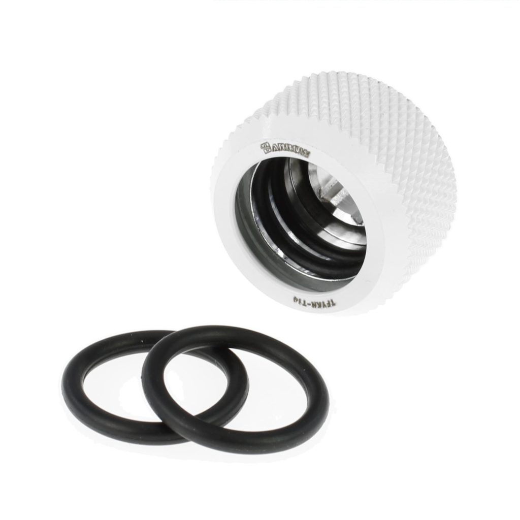 Barrow G1/4 - 14mm OD Twin Seal Hard Tube Compression Fitting - White (6 Pack) : image 2