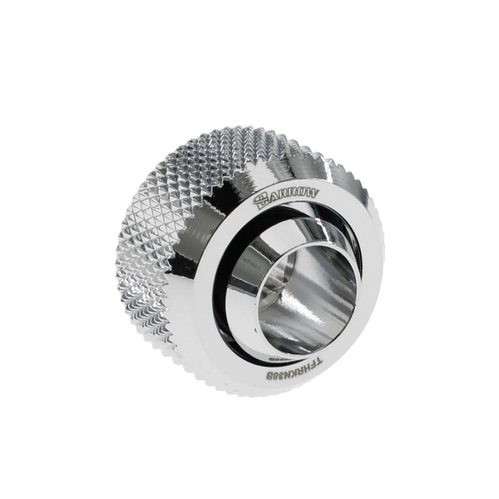 Barrow G1/4 - 16/10mm Flexible Tube Compression Fitting - Shiny Silver