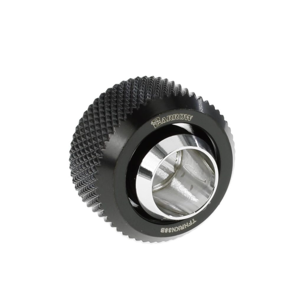 Barrow G1/4 - 16/10mm Flexible Tube Compression Fitting - Black (6 Pack)