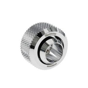 Barrow G1/4 - 16/10mm Flexible Tube Compression Fitting - Shiny Silver (6 Pack)