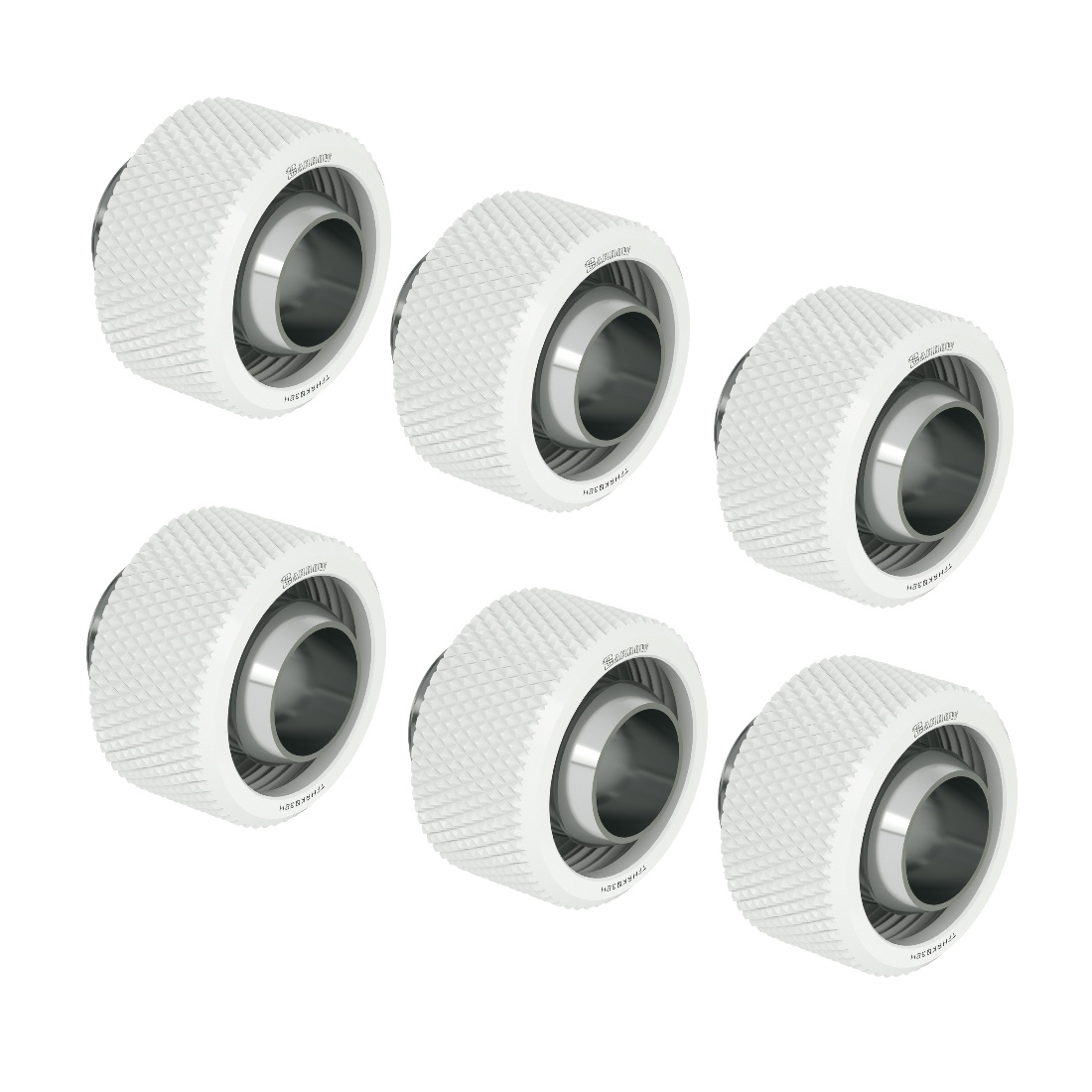 Barrow G1/4 - 16/10mm Flexible Tube Compression Fitting - White (6 Pack)
