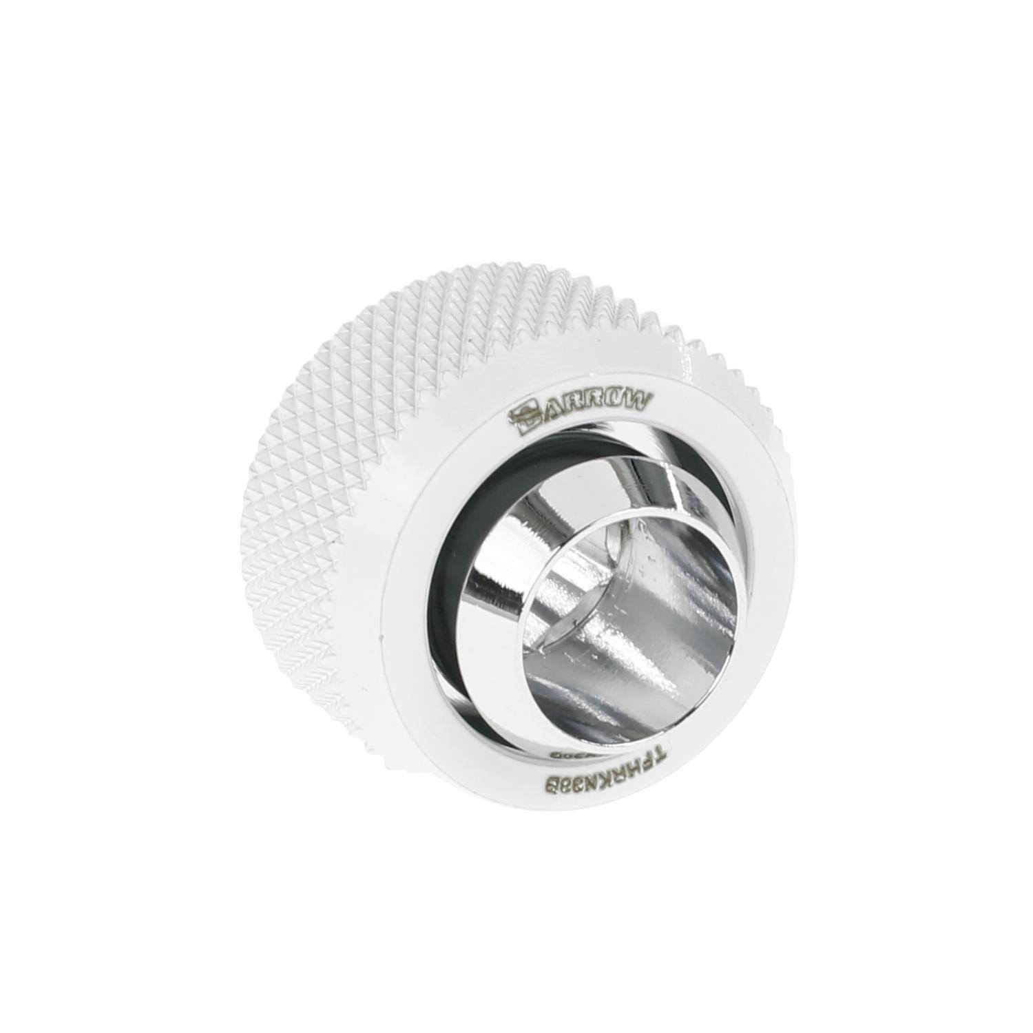 Barrow G1/4 - 16/10mm Flexible Tube Compression Fitting - White (6 Pack)