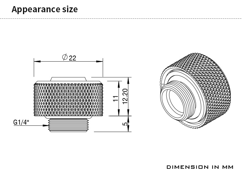 Barrow G1/4 - 16/10mm Flexible Tube Compression Fitting - White