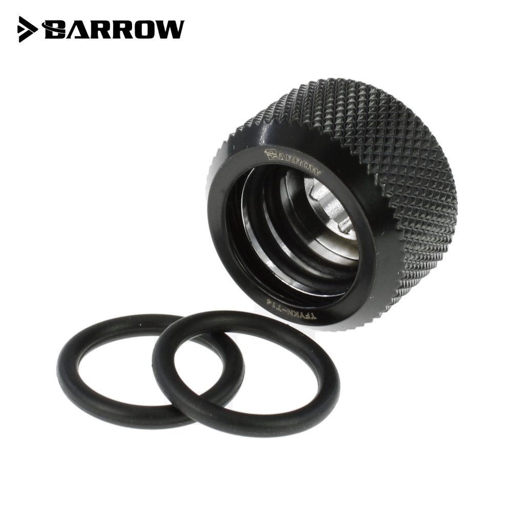 Barrow G1/4 - 16mm OD Twin Seal Hard Tube Compression Fitting - Black