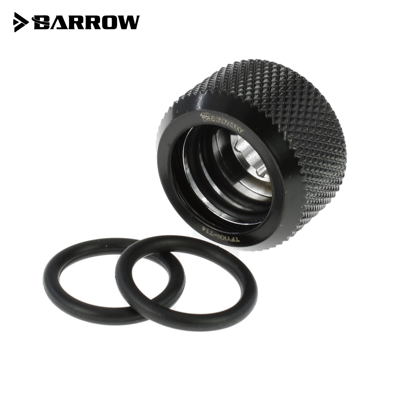 Barrow G1/4 - 16mm OD Twin Seal Hard Tube Compression Fitting - Black