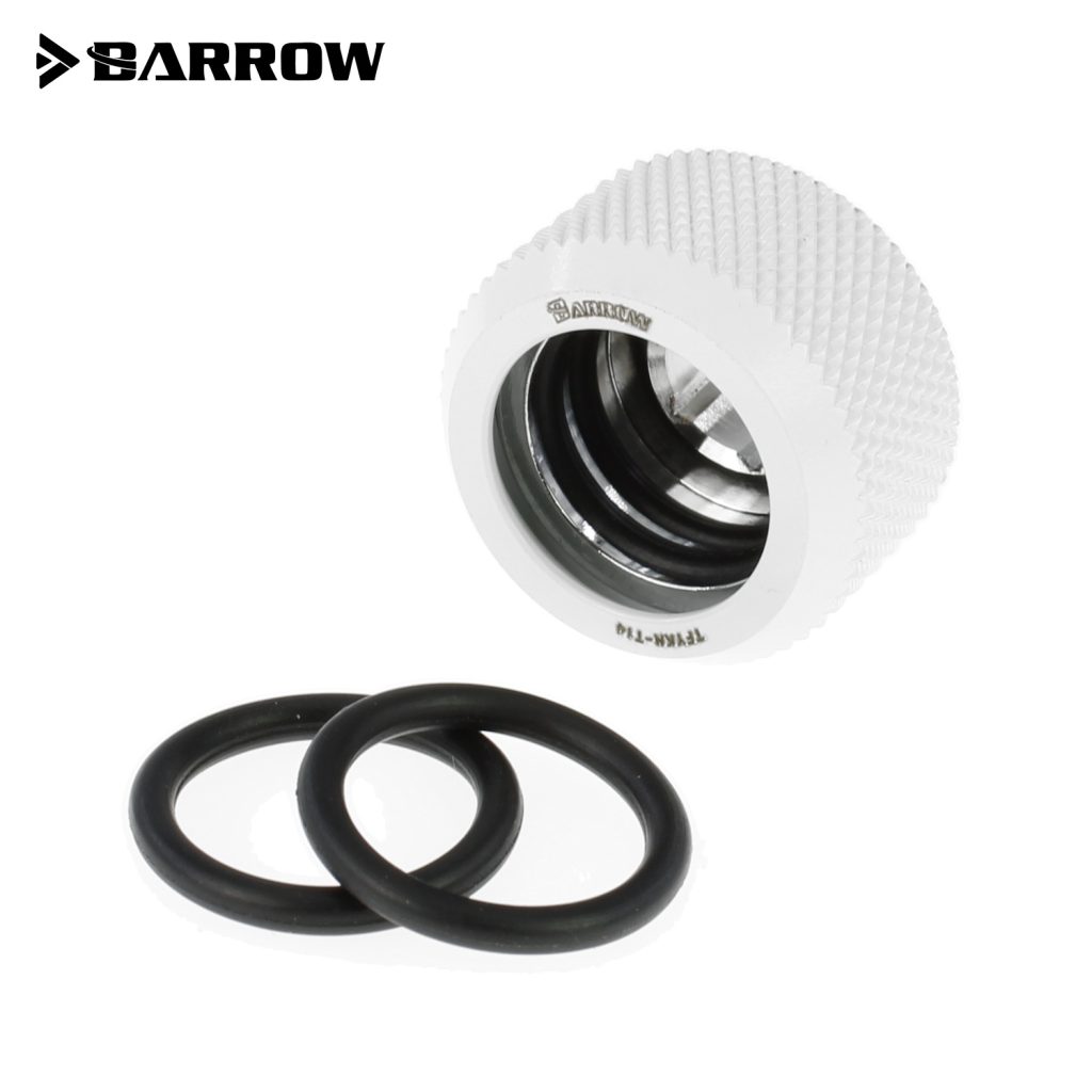 Barrow G1/4 - 16mm OD Twin Seal Hard Tube Compression Fitting - White : image 1