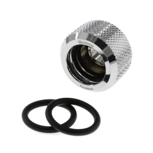 Barrow G1/4 - 16mm OD Twin Seal Hard Tube Compression Fitting - Shiny Silver (6 Pack) : image 2