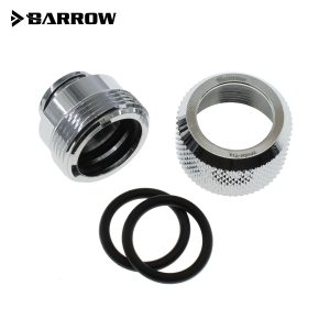 Barrow G1/4 - 16mm OD Twin Seal Hard Tube Compression Fitting - Shiny Silver (6 Pack) : image 3