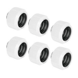 Barrow G1/4 - 16mm OD Twin Seal Hard Tube Compression Fitting - White (6 Pack) : image 1