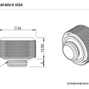 Barrow G1/4 - 16mm OD Twin Seal Hard Tube Compression Fitting - White (6 Pack) : image 4