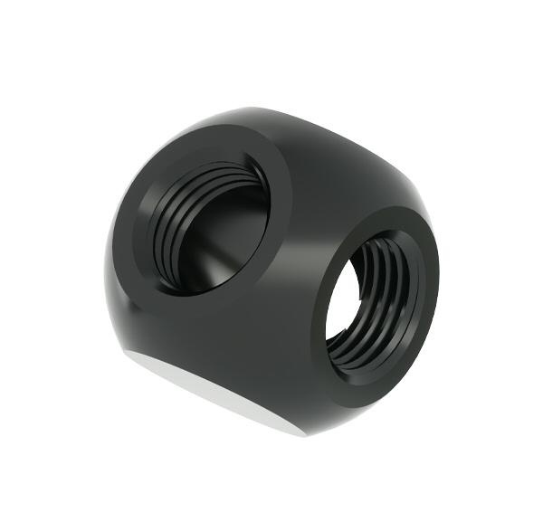Barrow G1/4 Female 3 Way T-Splitter – Black
