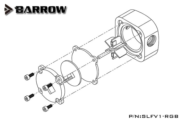 Barrow G1/4 Flow Indicator / Meter with LRC 2.0 RGB Lighting : image 4