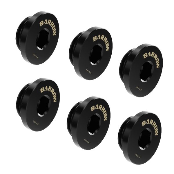 Barrow G1/4 Hex Blank Plug – Black (6 Pack)
