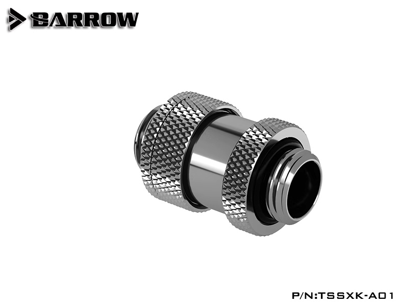 Barrow G1/4 Male 22-31mm Adjustable SLI Fitting - Shiny Silver