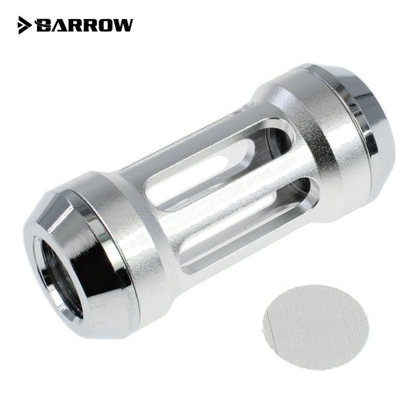 Barrow G1/4 Female Inline Composite Filter Quartz Glass – Silver / Silver