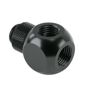 Barrow G1/4 Male Rotary - G1/4 Female 3 Way T-Splitter - Black : image 1