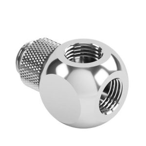 Barrow G1/4 Male Rotary - G1/4 Female 3 Way T-Splitter - Silver : image 1