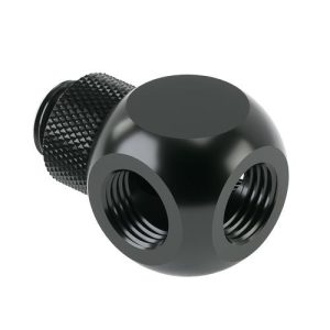 Barrow G1/4 Male Rotary - G1/4 Female 4 Way T-Splitter - Black : image 1