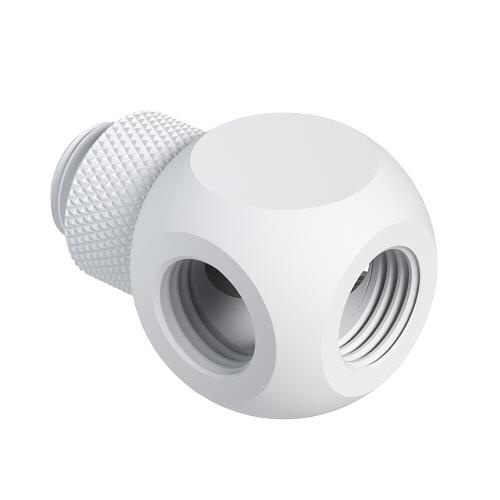Barrow G1/4 Male Rotary – G1/4 Female 4 Way T-Splitter – White