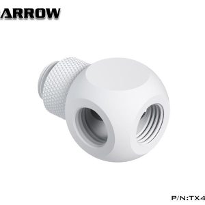 Barrow G1/4 Male Rotary - G1/4 Female 4 Way T-Splitter - White : image 2