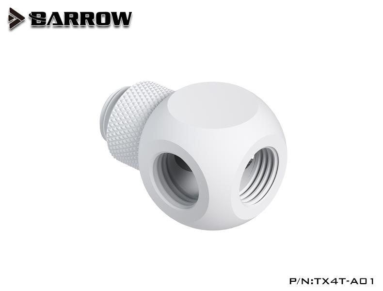 Barrow G1/4 Male Rotary - G1/4 Female 4 Way T-Splitter - White : image 2
