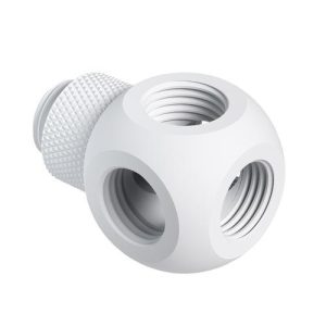 Barrow G1/4 Male Rotary - G1/4 Female 5 Way T-Splitter - White : image 1