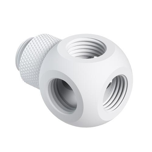 Barrow G1/4 Male Rotary – G1/4 Female 5 Way T-Splitter – White