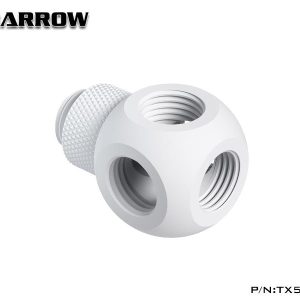 Barrow G1/4 Male Rotary - G1/4 Female 5 Way T-Splitter - White : image 2