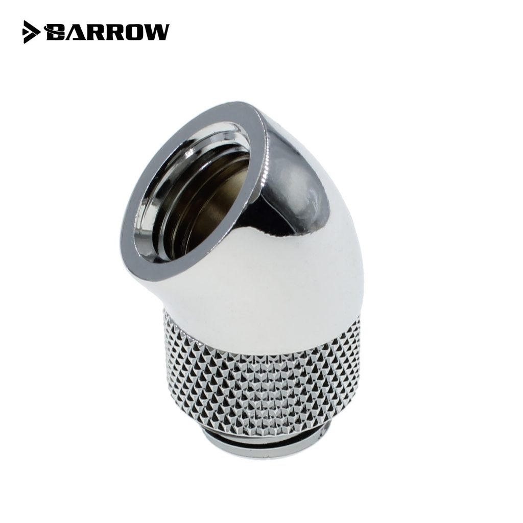 Barrow G1/4 Male Rotary to 45 Degree Female Angle - Shiny Silver : image 1