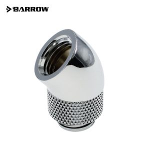 Barrow G1/4 Male Rotary to 45 Degree Female Angle - Shiny Silver : image 1