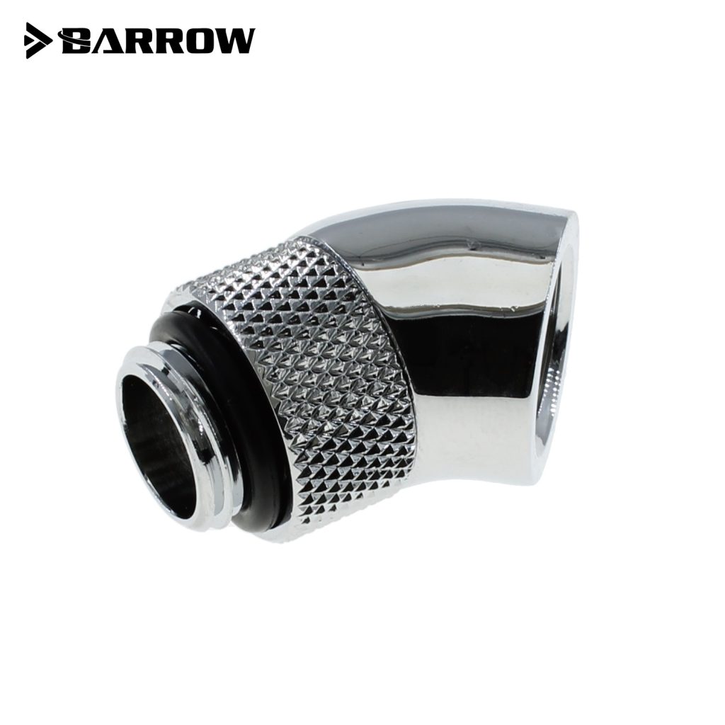 Barrow G1/4 Male Rotary to 45 Degree Female Angle - Shiny Silver : image 2
